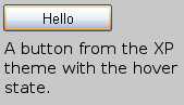 A button from the XP theme with the hover state.