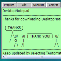 The Desktop Notepad main view